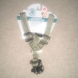 Dog Harness size Large adjustable fits dog’s chest size 20” to 26” says …